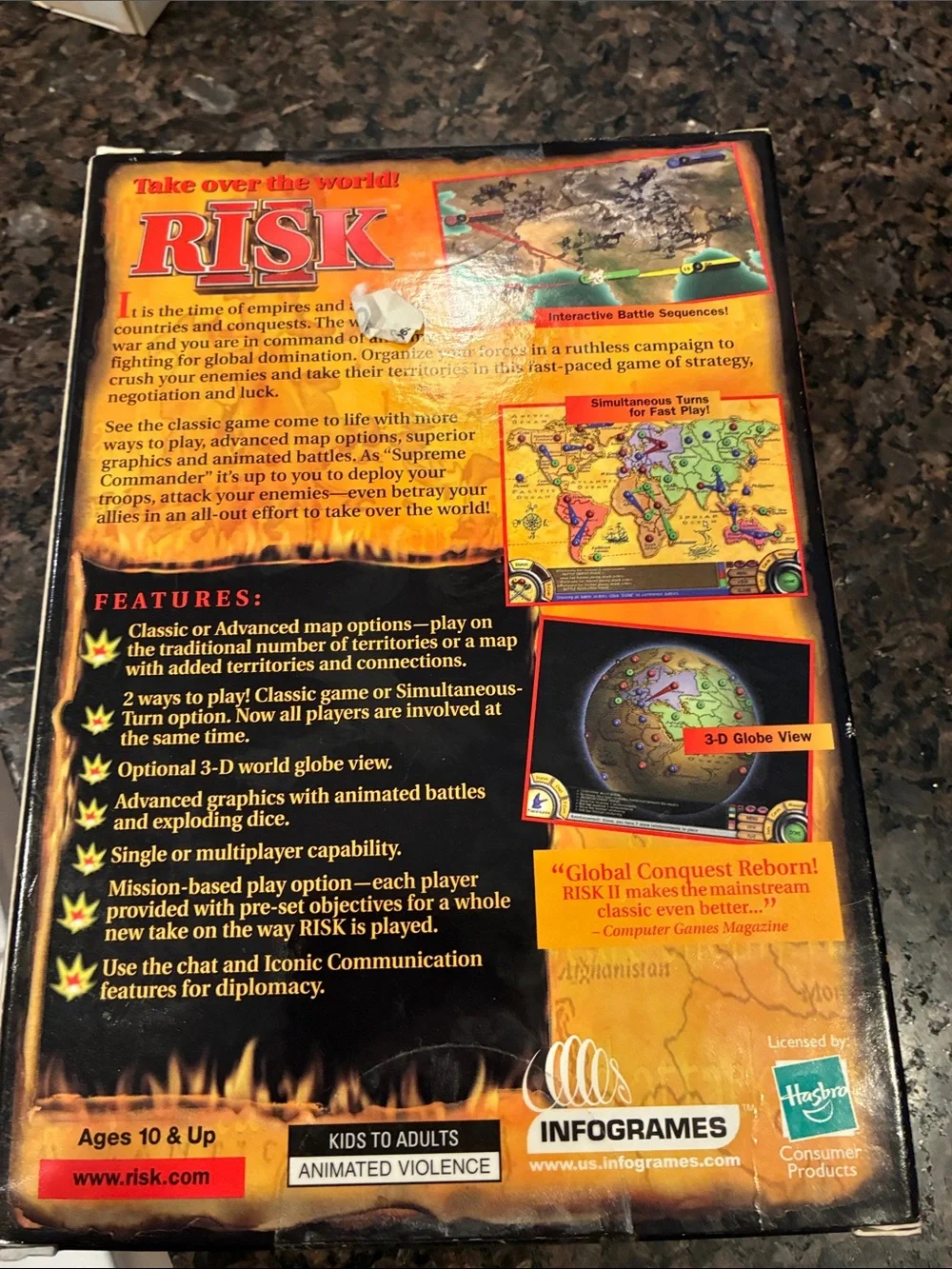 Risk II video Game - Red & Gold Cover